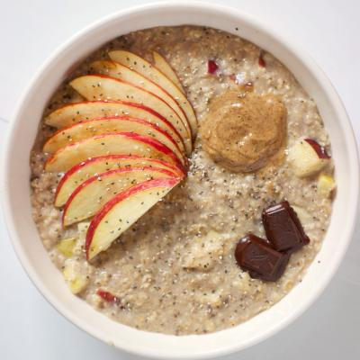 Apple Chocolate and Cinnamon Oatmeal