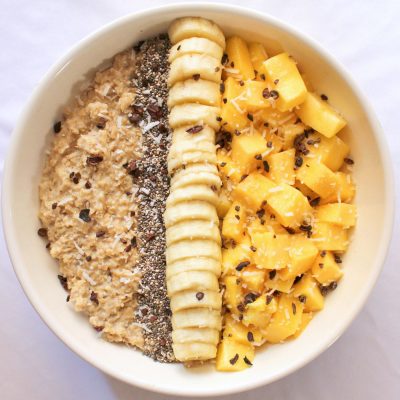 Mango and Cinnamon Oatmeal Bowl