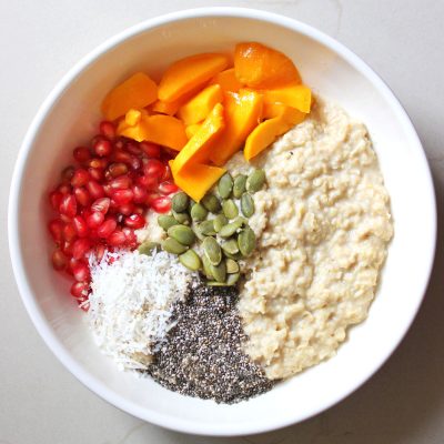 Mango and Pomegranate Oatmeal