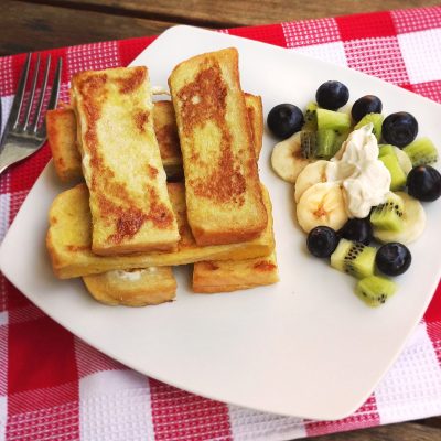 French Toast and Fruit Salad