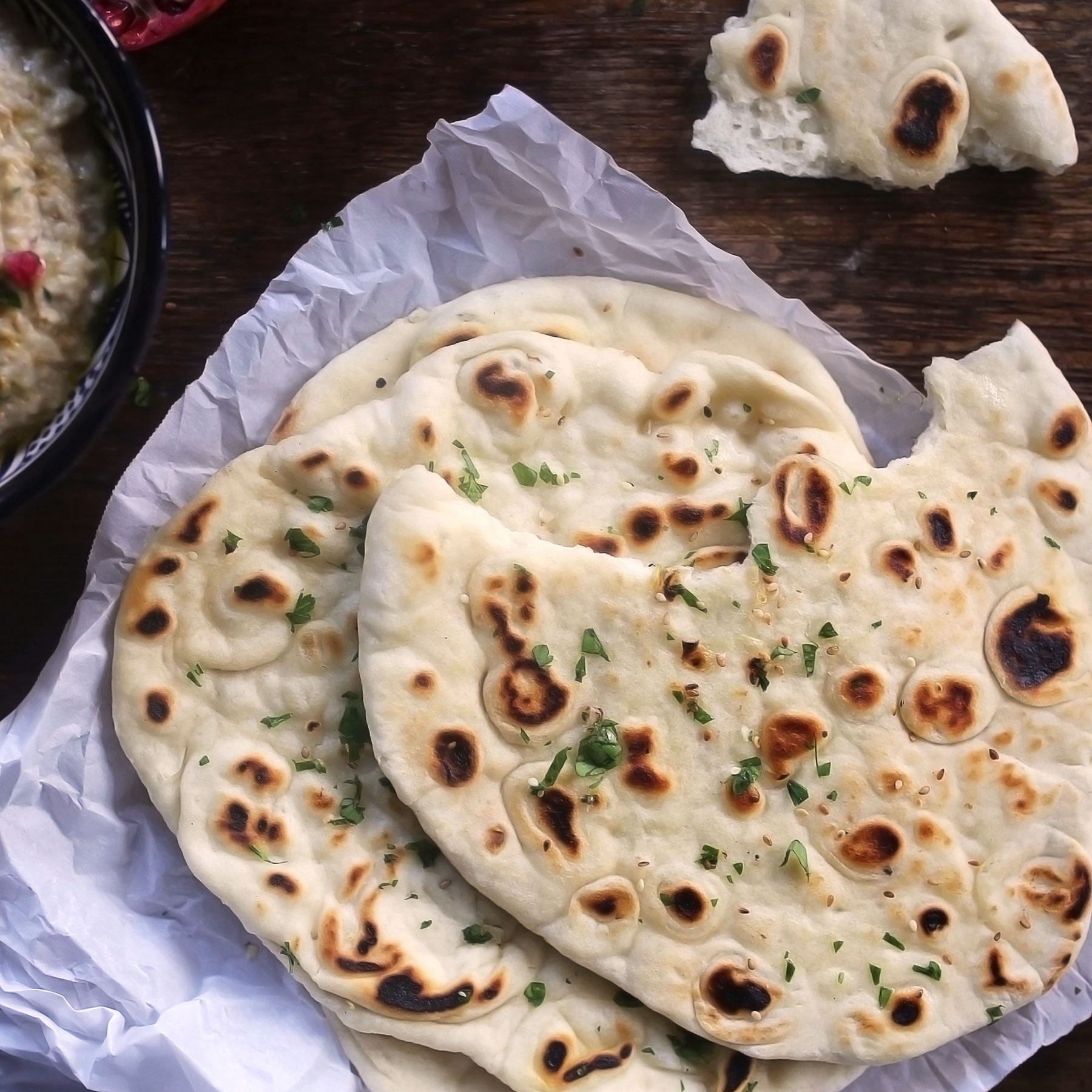 Garlic Naan Bread | Free 7 Day Vegan Meal Plan | Veahero