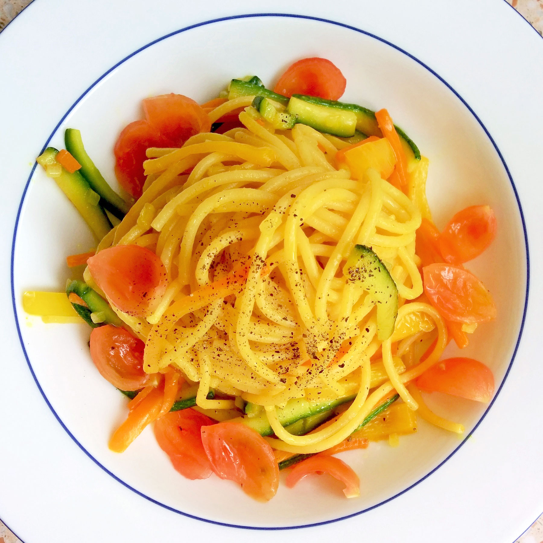 Mediterranean Vegan Spaghetti With Turmeric Free Meal Plan Veahero