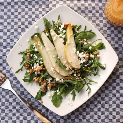 Pear Salad with Walnuts and Feta