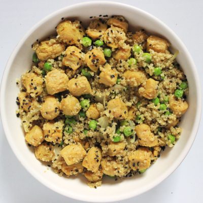 Tofu and Pea Quinoa