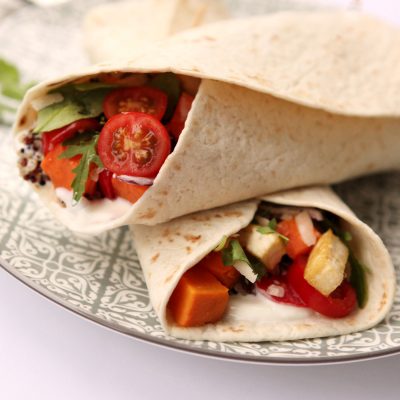 Tofu and Sweet Potato Wraps