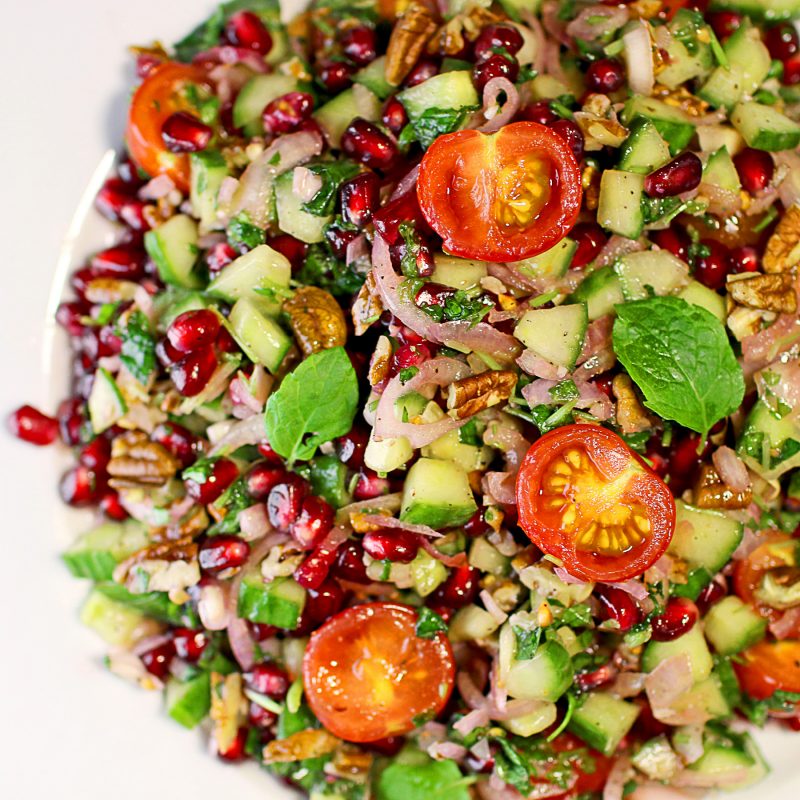 Tomato And Pomegranate Salad Vegan Meal Plans Veahero